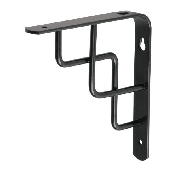 Ménsula reforzada negra 6 x 6 diseño escalera Fiero 47702