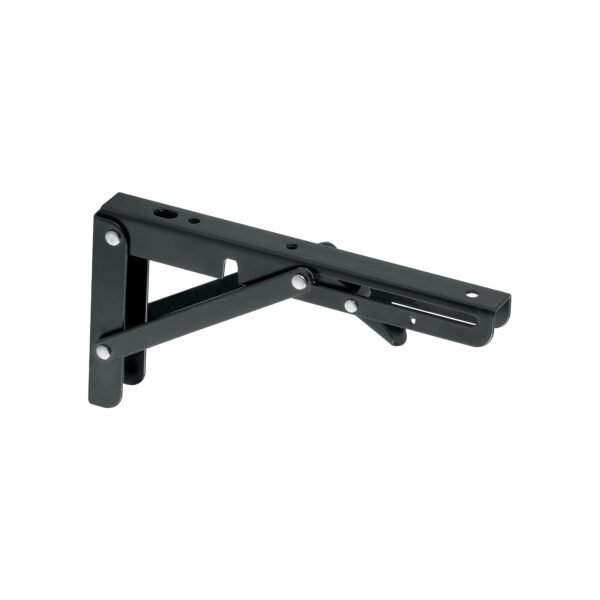 Ménsula plegable de acero negra 4 x 8 Fiero 49831