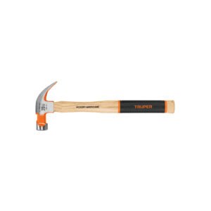Martillo pulido 20 oz uña curva mango hickory Truper Grip 16656