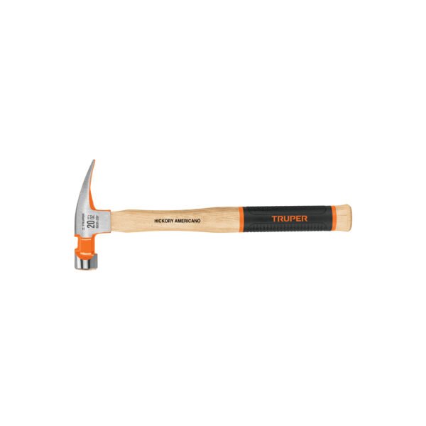 Martillo pulido 20 oz uña recta boca fresada Truper Grip 16663