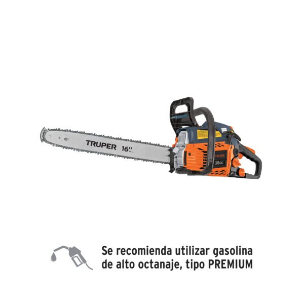 Motosierra 38 cc a gasolina con barra de 16 Truper 16296