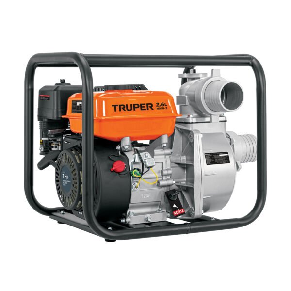 Motobomba autocebante 3x3 gasolina 7HP agrícola TRUPER 17117