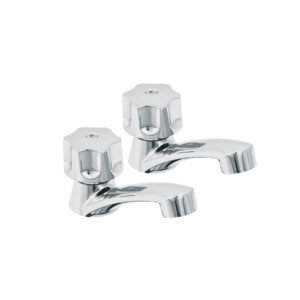 Juego llaves individuales lavabo ABS hexagonal BASIC 49308
