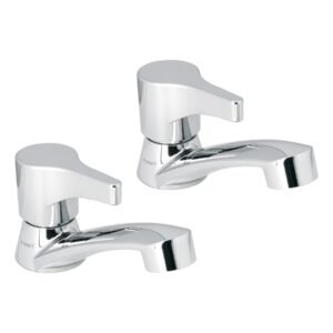 Juego llaves individuales lavabo ABS palanca BASIC 48382