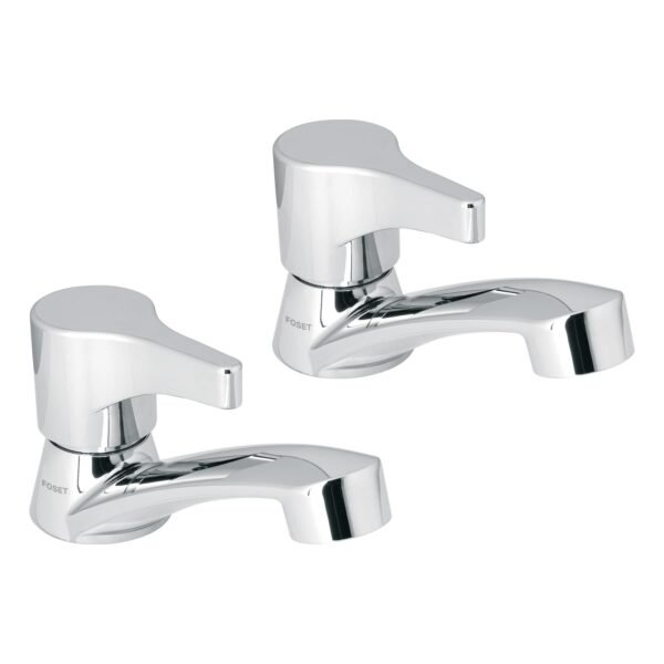 Juego llaves individuales lavabo ABS palanca BASIC 48382