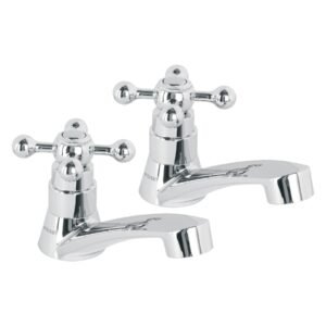 Juego llaves individuales lavabo ABS cruceta BASIC 48384