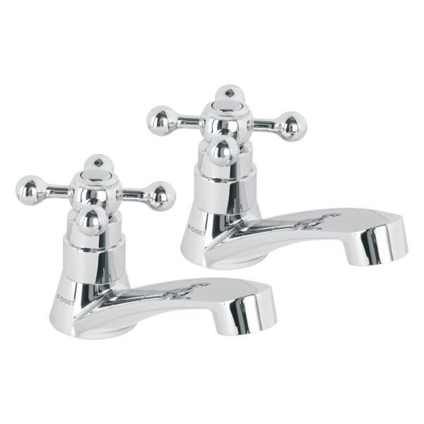 Juego llaves individuales lavabo ABS cruceta BASIC 48384