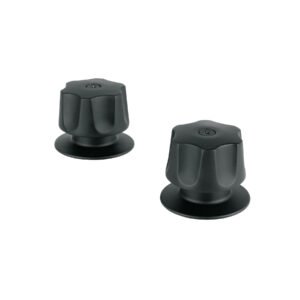 Juego de 2 manerales hex. metálicos negro p/regadera Basic 46881