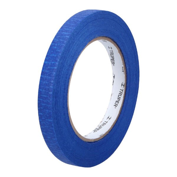 Cinta masking tape azul de 1/2 x 50 m para pintor Truper 12620