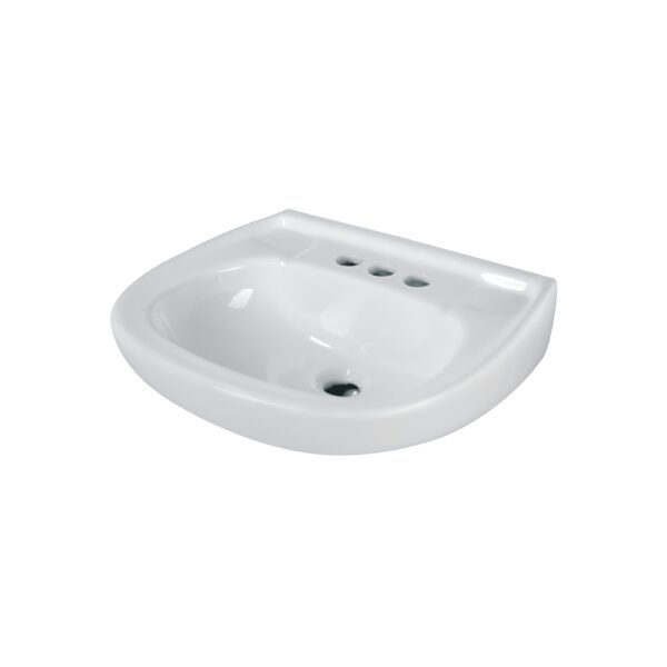 Lavabo de porcelana con rebosadero blanco FOSET 44002