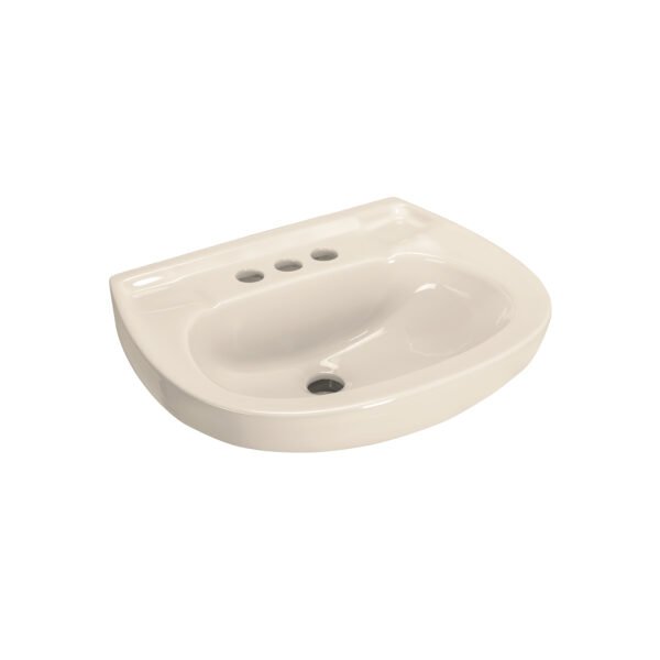 Lavabo de porcelana con rebosadero marfil FOSET 49356