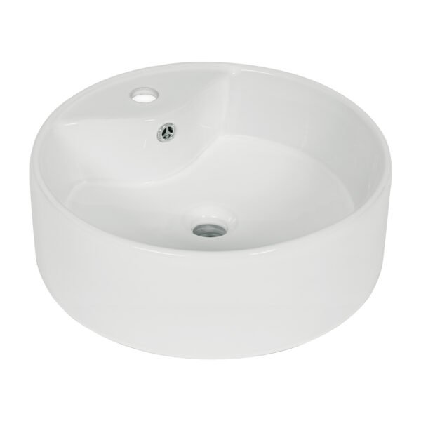 Lavabo de porcelana de sobreponer redondo blanco FOSET 44178