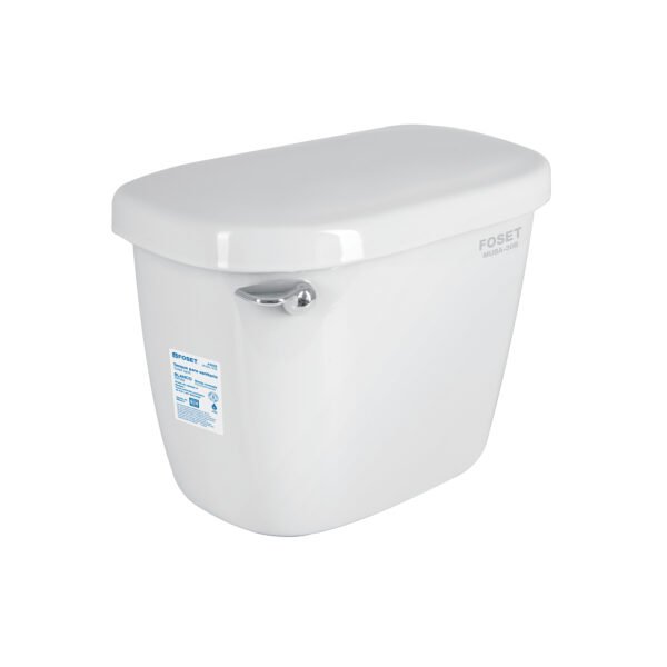 Tanque bajo de porcelana con accesorios blanco FOSET 44008