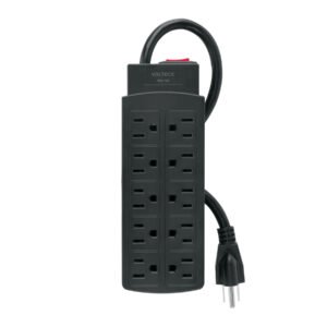 Multicontacto de uso rudo con 10 entradas negro VOLTECK 49533