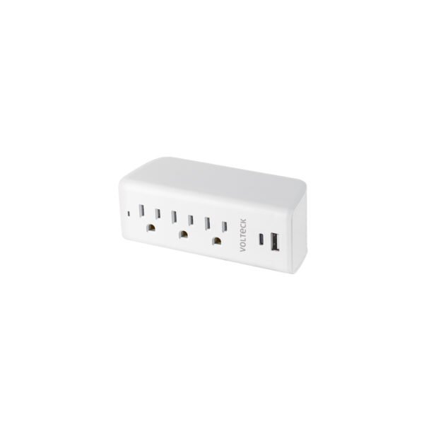 Multicontacto de pared 3 contactos y 2 USB A+C VOLTECK 45749