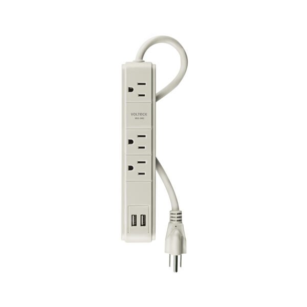 Multicontacto 16 AWG 3 entradas 2 puertos USB supresor 300 J 46089