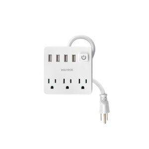 MUL-3U.jpg Multicontacto 16 AWG doméstico 3 entradas 4 ptos USB blanco 49322