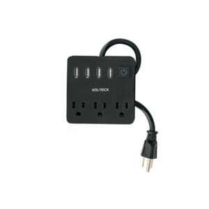 MUL-3UN.jpg Multicontacto 16 AWG doméstico 3 entradas 4 ptos USB negro 49321