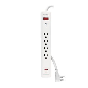 MUL-411U.jpg Multicontacto 4 entradas 1 USB A + 1 USB C blanco VOLTECK 45664