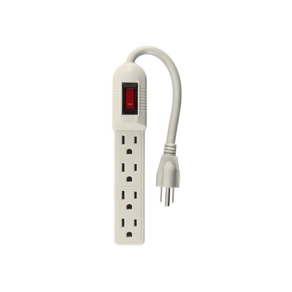 Multicontacto económico 4 entradas blanco VOLTECK 46181