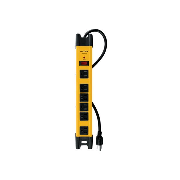 Multicontacto 14 AWG industrial supresor de picos 6 entradas 48186