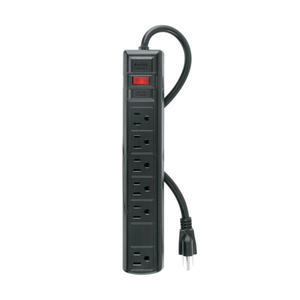 Multicontacto uso rudo 6 entradas sup. de picos 270 J negro 49525