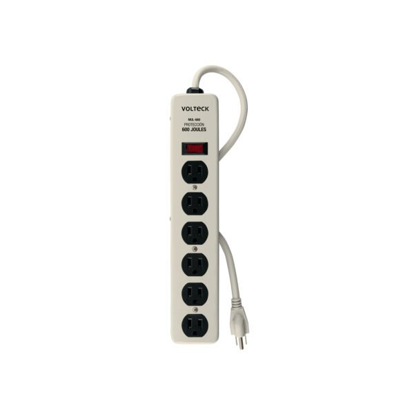Multicontacto 14 AWG 6 entradas supresor de picos 600 joules 47185
