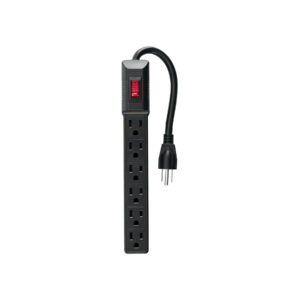 MUL-6EN.jpg Multicontacto 16 AWG doméstico económico 6 entradas negro 49860