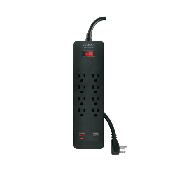 Multicontacto 8 entradas 2 USB A + 2 USB C negro VOLTECK 45661