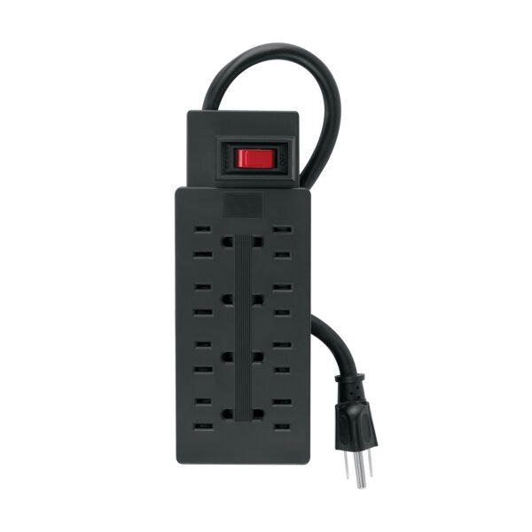 Multicontacto de uso rudo con 8 entradas negro VOLTECK 48792