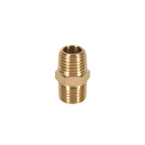 Niple de latón macho-macho cuerda 1/4 NPT TRUPER 19024