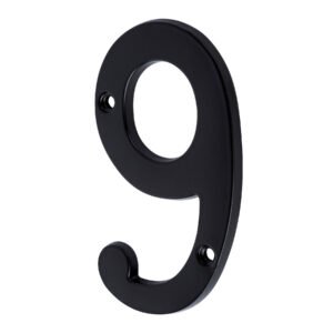 Número 9 de latón sólido 4 negro  HERMEX 47862