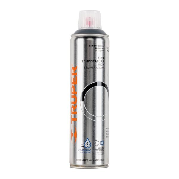 Pintura en aerosol alta temp. bote esbelto aluminio400ml 18071