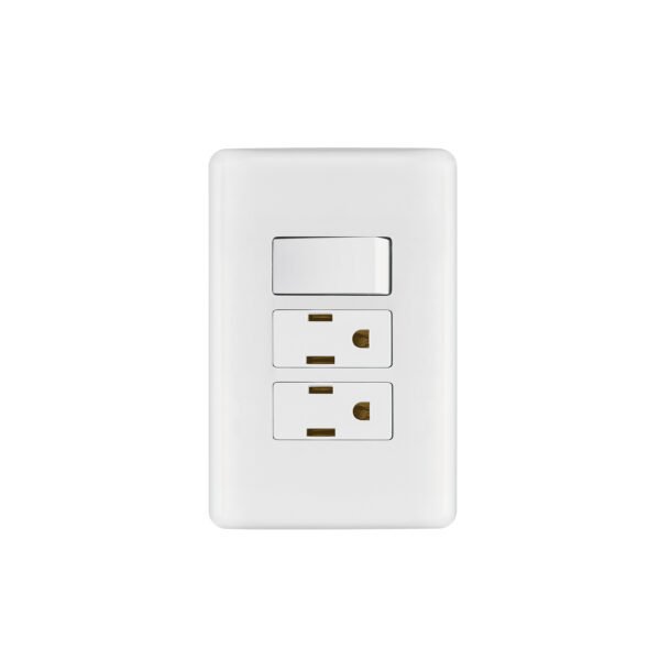 Placa armada 2 contactos e interruptor sencillo Basic 25079