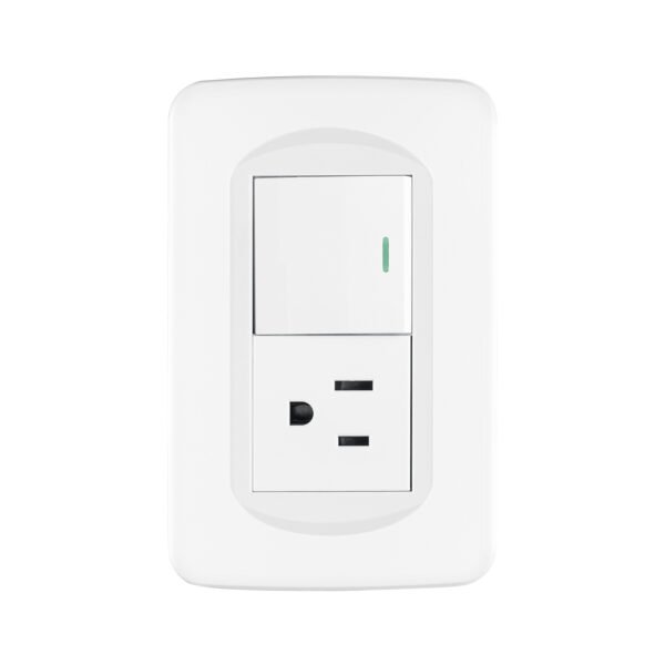Placa armada interruptor y contacto 1.5 módulos Toledo 29058