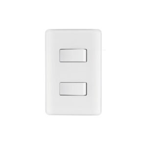 Placa armada con 2 interruptores sencillos Volteck Basic 25080