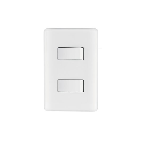 Placa armada con 2 interruptores sencillos Volteck Basic 25080