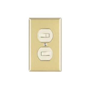 Placa armada 2 interruptor sencillo línea Standardaluminio 48498