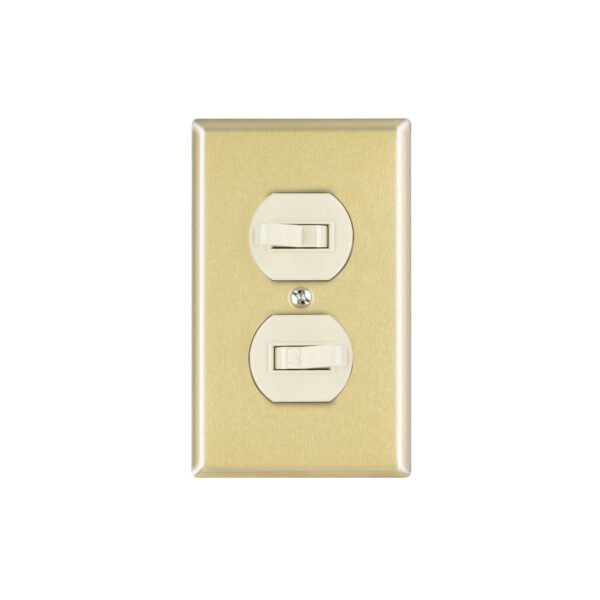 Placa armada 2 interruptor sencillo línea Standardaluminio 48498
