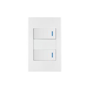 Placa armada 2 interruptores 1 módulo Española blanco 45596