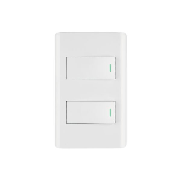 Placa armada blanca 1 interruptor y 1 de 3 vías 1 mód Lisbo 47955