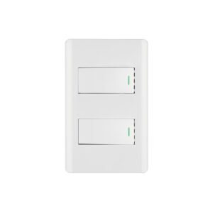 PA-APDO1-LB.jpg Placa armada blanca con 2 interruptores 1 módulo Lisboa 47954