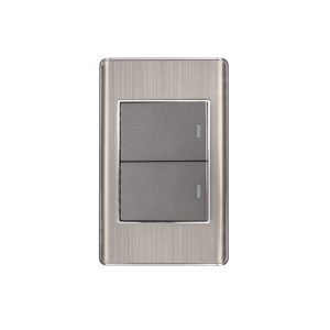 PA-APDO15-ELA.jpg Placa armada acero 1 interruptor y 1 de 3vías 1.5módLisboa 47841