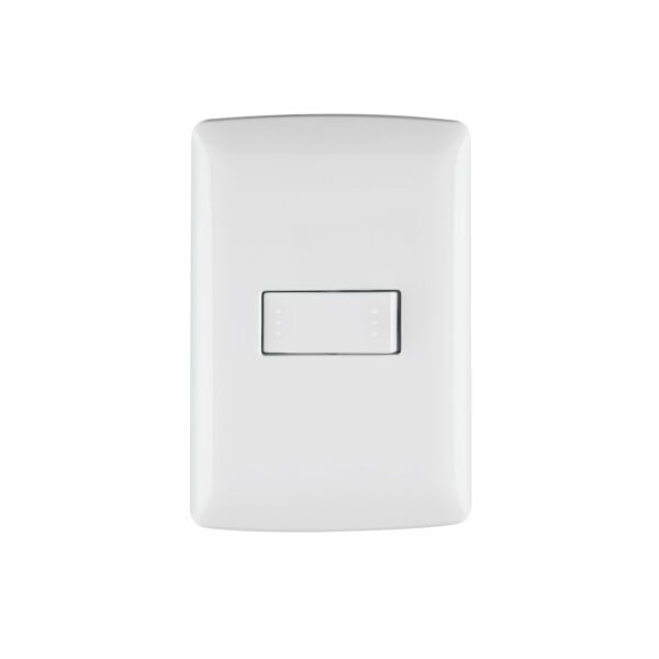 Placa armada 1 interruptor escalera blanco línea Italiana 46460