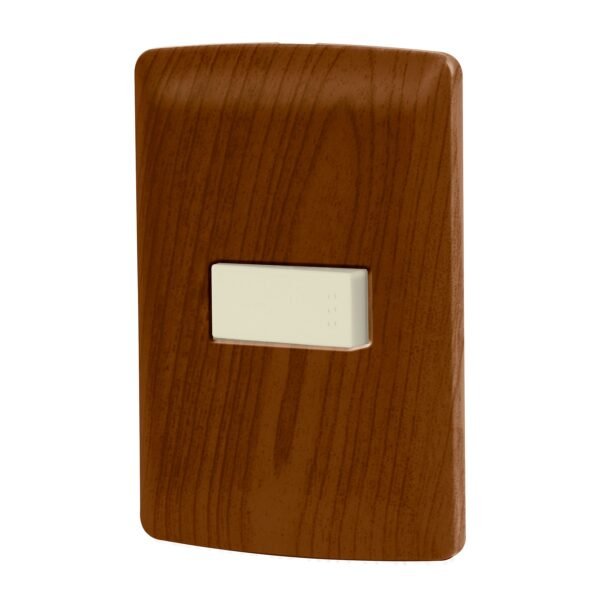 Placa armada 1 interruptor escalera madera línea Italiana 49924