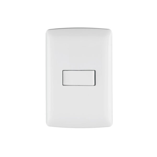 Placa armada 1 interruptor sencillo blanco línea Italiana 46459
