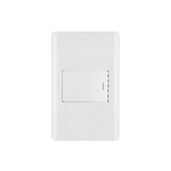 Placa armada blanca 1 interruptor 1.5 módulos Lisboa 47958