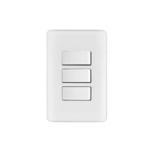 Placa armada con 3 interruptores sencillos Volteck Basic 25083