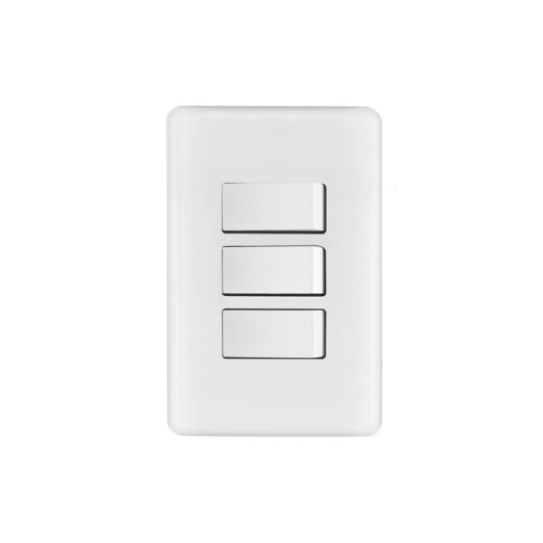 Placa armada con 3 interruptores sencillos Volteck Basic 25083
