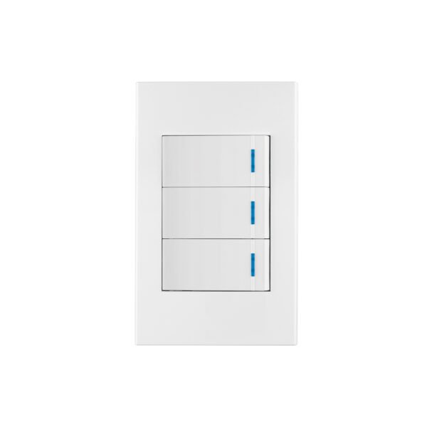 Placa armada 3 interruptores 1 módulo Española blanco 45599